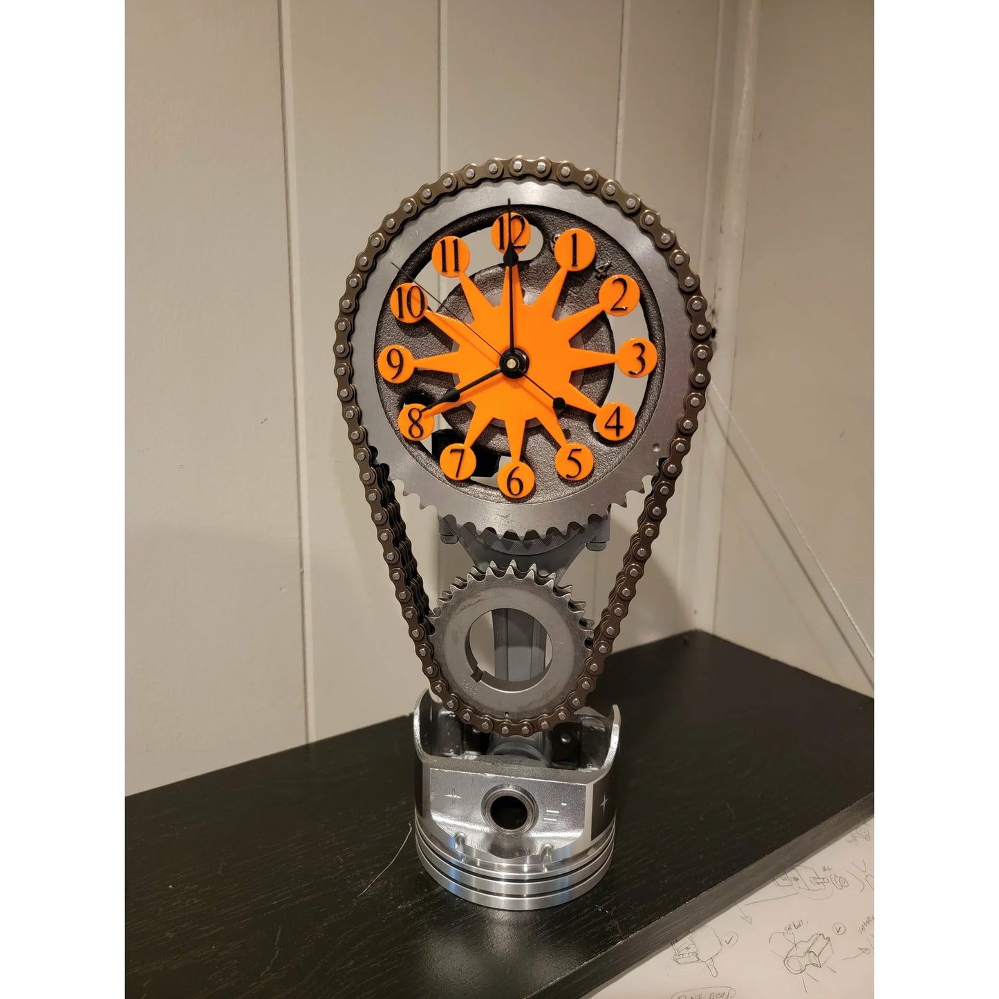 Chevrolet Big Block Engine Industrial Clock